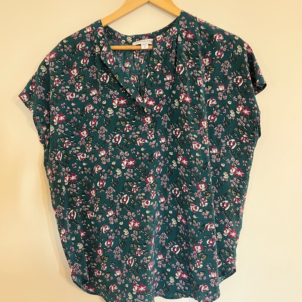 Amour Vert Renata Silk Blouse Relaxed Medium